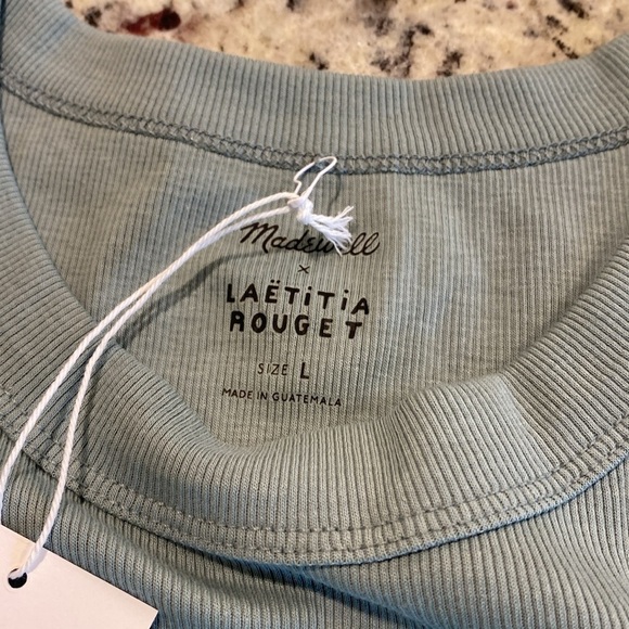 NWT Madewell x laetitia rouget graphic supima reg Cropped Tank Top Size L - Picture 3 of 4